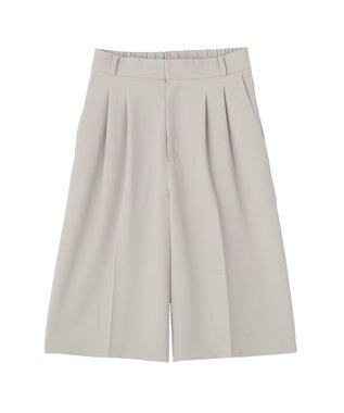 YECCA VECCA 【尾崎紗代子さん着用】タックハーフパンツ Gray Beige