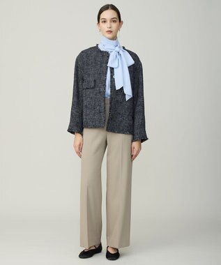 ICB 【洗える】 トリアセボディシェルピーチ ワイドパンツ ライトカーキ系