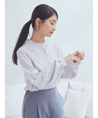 earth music&ecology ２ｗａｙフリルブラウス Light Pink