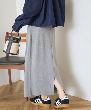 AMERICAN HOLIC バイパチ総針ニットタイトスカート Gray Mixture