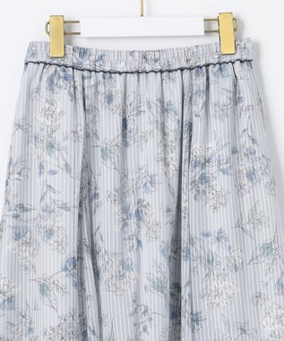 ANY SIS S 【美人百花7月号掲載】ファジーカラーフラワー スカート ブルー系