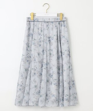 ANY SIS S 【美人百花7月号掲載】ファジーカラーフラワー スカート ブルー系