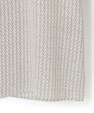 23区 L 【洗える】ヴィンテージ プリント ボウタイ ブラウス ベージュプリント