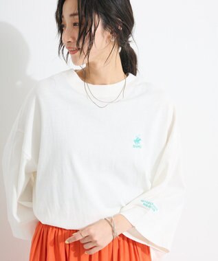 CRAFT STANDARD BOUTIQUE 【別注】BHPC/刺繍ワイドスリーブTEE Off White
