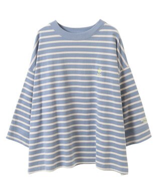 CRAFT STANDARD BOUTIQUE 【別注】BHPC/刺繍ワイドスリーブTEE Border Blue