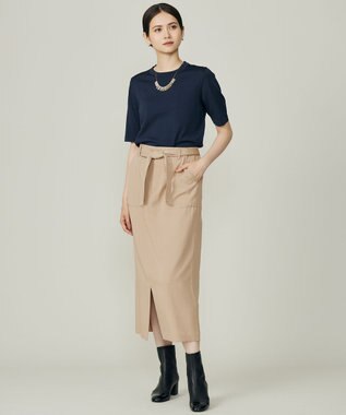 自由区 S セルロースコットンチノ スカート ベージュ