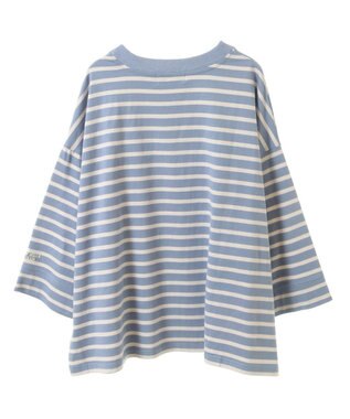 CRAFT STANDARD BOUTIQUE 【別注】BHPC/刺繍ワイドスリーブTEE Border Blue