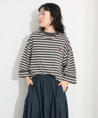 CRAFT STANDARD BOUTIQUE 【別注】BHPC/刺繍ワイドスリーブTEE Border Black