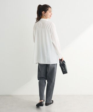 Green Parks ＧＵＭストレッチパネル切り替えデニムパンツ Black