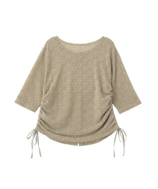 AMERICAN HOLIC レース5分袖カーディガン Beige