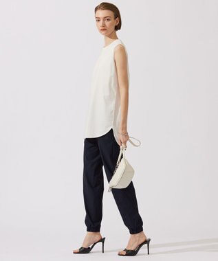 ICB 【接触冷感・洗える】コンパクトスムース ノースリーブTシャツ オフホワイト系