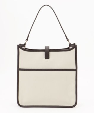 LA BAGAGERIE スクエアレザー2WAYショルダーバッグ アイボリー