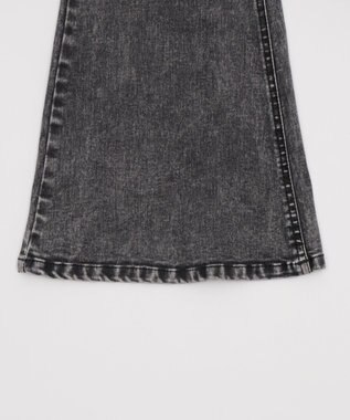 WEGO カットアウトリボンストレッチデニムフレアパンツ デニムブラックソノタ