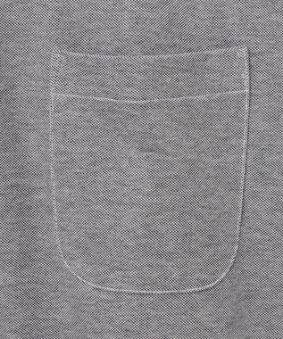 GOTAIRIKU 【吸汗速乾】クールマックス鹿の子 半袖ビズシャツ_ボタンダウン ライトグレー系