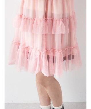 earth music&ecology チュールミニキャミワンピース Pink
