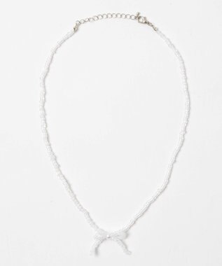 WEGO Lカラービーズリボンネックレス 柄1