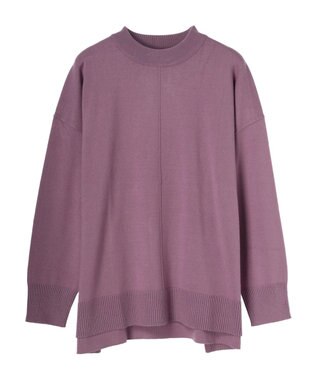 Green Parks もちやわ　モックネックプルオーバー Purple