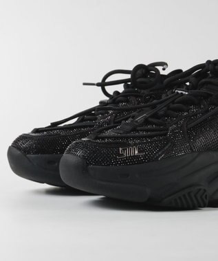 STEVE MADDEN VAULT 2R ボリュームソール ラインストーンスニーカー ブラック