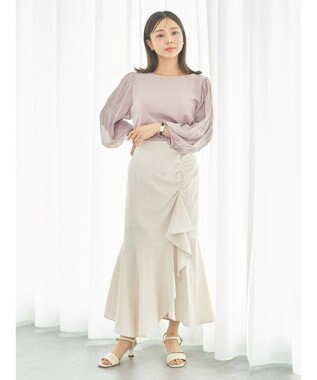 earth music&ecology マジョリカプリーツプルオーバー Pink Beige