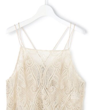 23区 【先行予約】ペイズリーレース キャミソールワンピース ベージュ系