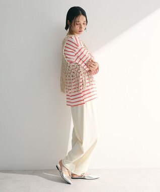 Green Parks マクラメベスト Ecru