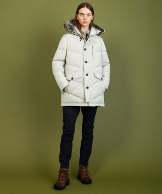 JOSEPH ABBOUD MOUNTAIN 【ECO撥水/ECOファー/9ポケット/ユニセックス】ＰＥ／ＮＹピーチダウン コート アイボリー系