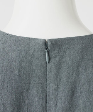 23区 S 【R(アール)】コットンリネン ポケットデザイン ワンピース アッシュグリーン系