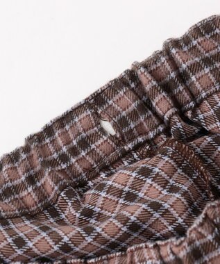 ANY KIDS チェック柄 ショートパンツ ブラウン×チェック