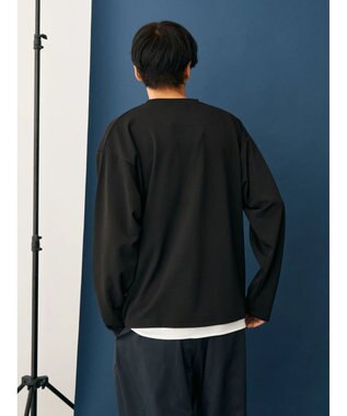 CRAFT STANDARD BOUTIQUE 梨地カットフェイクレイヤードＬ／Ｓ　ＴＥＥ Black