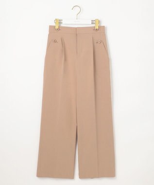 ANY SIS 【ストレッチ・接触冷感・撥水・UVカット・洗える】エアリーストレッチ ワイドパンツ ベージュ