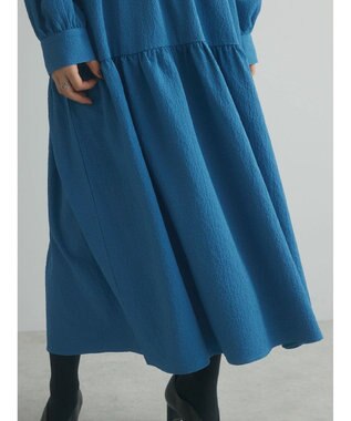 Green Parks armonia. ジャガードシャツワンピース Blue