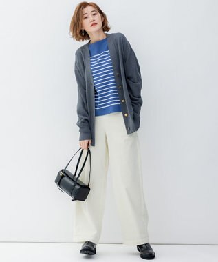 23区 ガラスフープピアス ブラック系