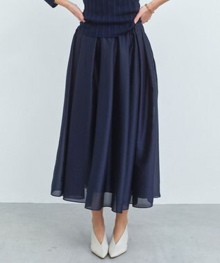 BEIGE， CLARK / タックボリュームスカート Navy