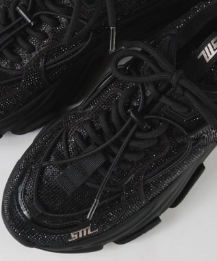 STEVE MADDEN VAULT 2R ボリュームソール ラインストーンスニーカー ブラック