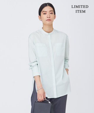 ICB 【WEB限定・洗える】ライクアウーブン バンドカラーカットソー