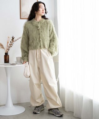 WEGO モンスターニットカーディガン グリーン