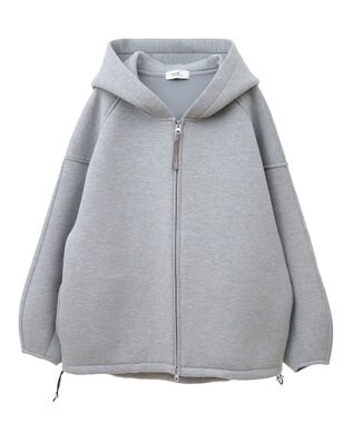 earth music&ecology フーディーダンボールジップブルゾン Gray Mixture