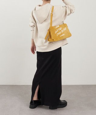 russet ステンシルデザインスエード横長ショルダーバッグ(CE-1640) Yellow