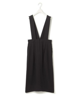 ICB 【洗える】ライトダブルクロス ジャンパースカート ブラック系