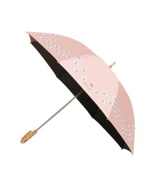 MOONBAT 【 遮光率100％/遮熱/UV】PAUL&JOE ACCESSOIRES(ポール&ジョー) 晴雨兼用日傘  Lovely daisy  クリザンテーム ヌネット 長傘 竹手元 ピーチ