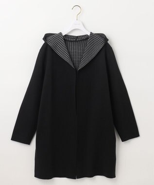 ANY SIS 【2WAY】リバーシブルフーディー アウター ブラック×アイボリー