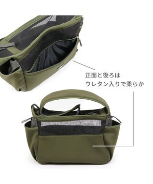 PET PARADISE J.PRESS スリング ショルダー キャリーバッグ 《カーキ》 小型犬 カーキ
