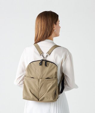 LA BAGAGERIE 【MONICA】フロントポケット2WAYバッグ グレージュ