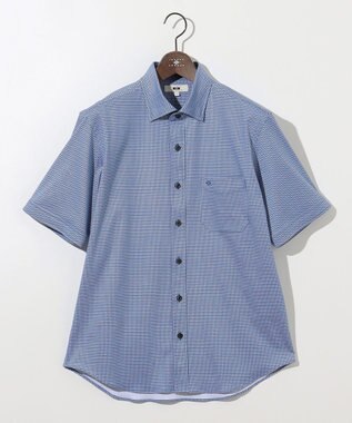 JOSEPH ABBOUD 【ストレッチ・イージーケア】コンパクトジャージープリントシャツ ダルブルー系4