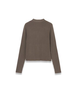 JOSEPH 【洗える】メリノリブ　カーディガン Mushroom