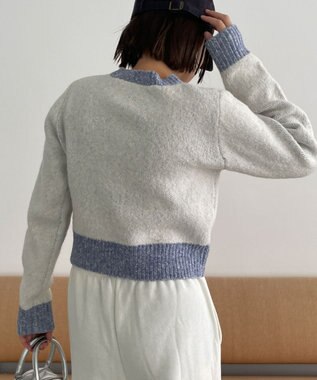 WEGO フラッフィーグラフィックちびニット オフホワイト