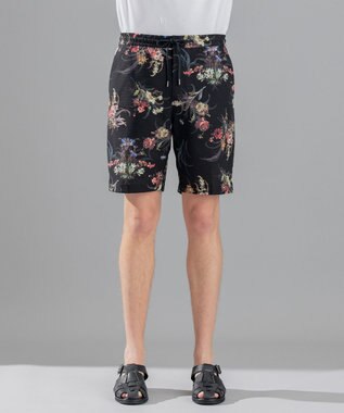 JOSEPH HOMME クールドッツストレッチ花柄 / BERMUDA ブラック系5