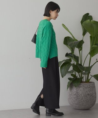 AMERICAN HOLIC バイパチ総針ニットタイトスカート Black