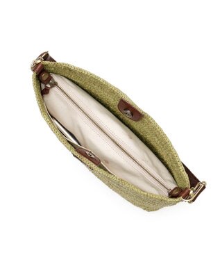 IBIZA ラフィア　ショルダーバッグ（草木染め） カーキ