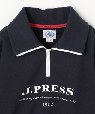 J.PRESS KIDS 【100-130cm】ミニ裏毛 ハーフジップ トレーナー ネイビー系